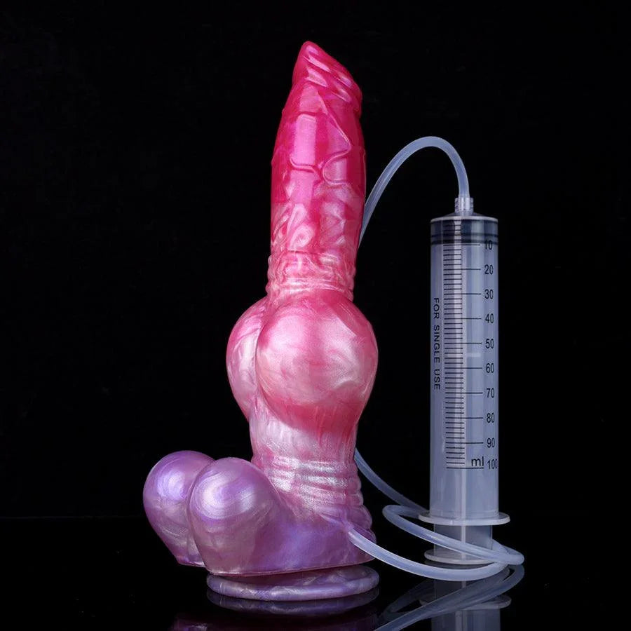 Explore pleasure with the 10 Inches Ejaculating Dog Dildo for Sale, crafted from premium silicone for a lifelike experience.