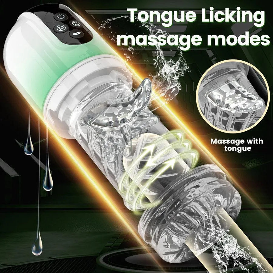 2-In-1 Sucking Rotating Male Masturbator Penis Enlargement Pump Mens Sex Toy - xinghaoya official store