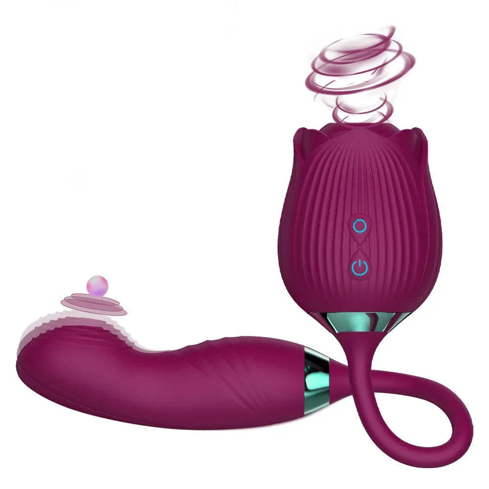 3 in 1 Rose Toy with Flapping Vibrator Xinghaoya 3 in 1 Rose Toy with Flapping Vibrator Xinghaoya
