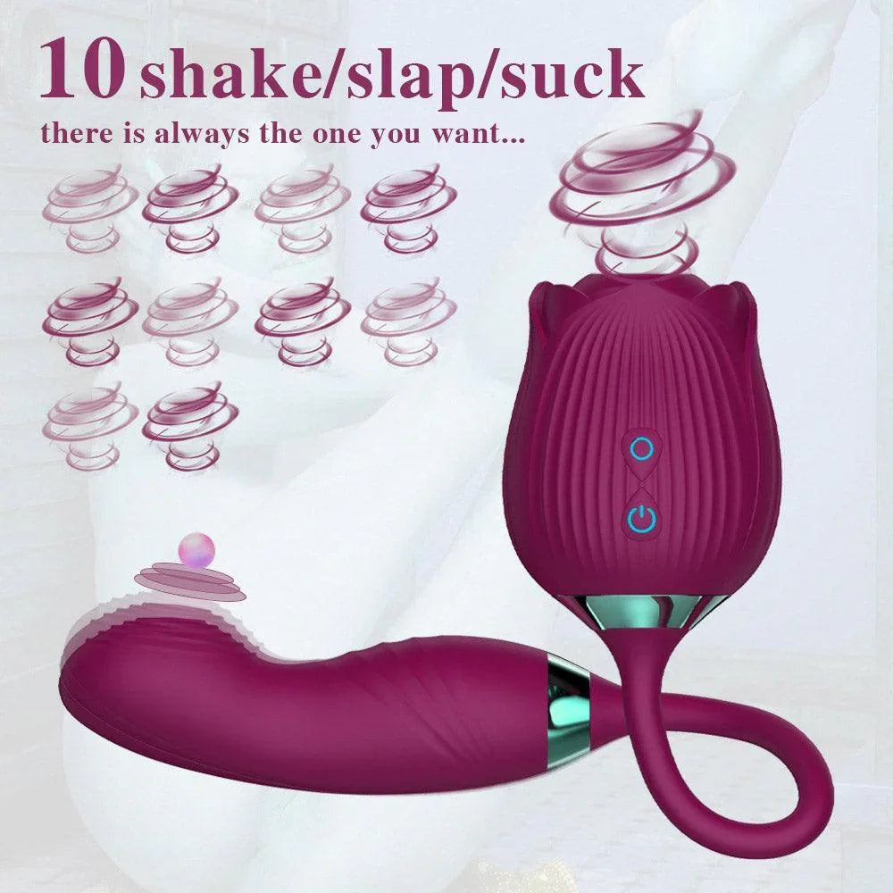 3 in 1 Rose Toy with Flapping Vibrator Xinghaoya 3 in 1 Rose Toy with Flapping Vibrator Xinghaoya