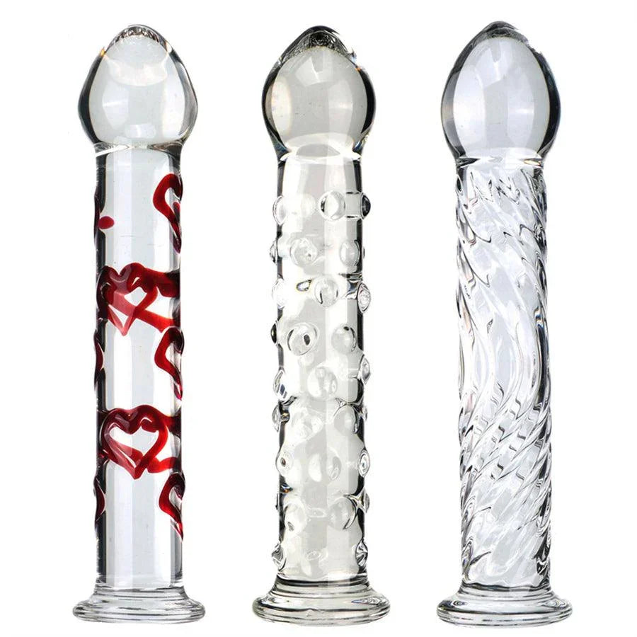 7 Inches Textured Candle Glass Dildo Xinghaoya 7 Inches Textured Candle Glass Dildo Xinghaoya