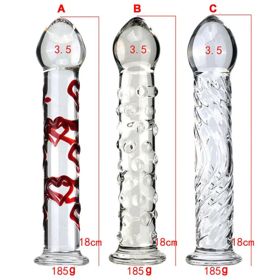 7 Inches Textured Candle Glass Dildo Xinghaoya 7 Inches Textured Candle Glass Dildo Xinghaoya