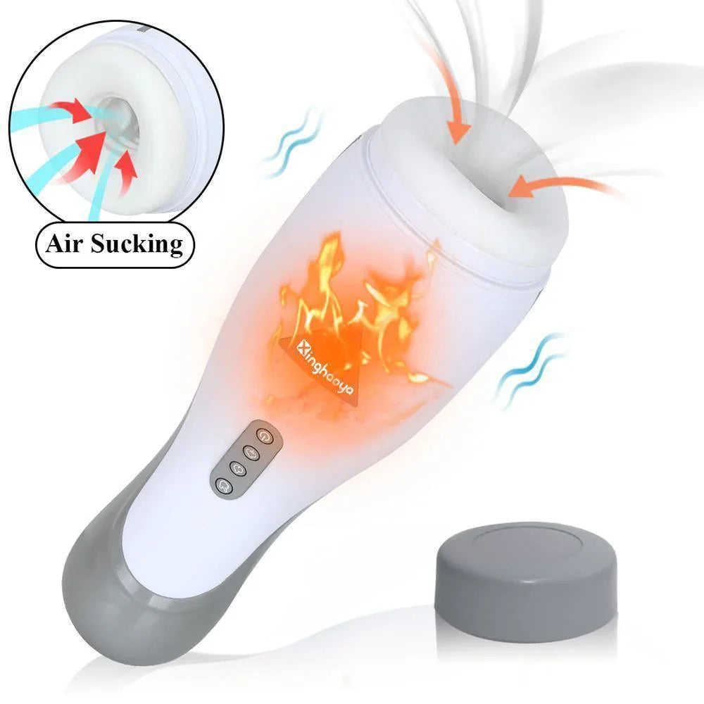 Buy Online Highest Quality Real Air Sucking Male Masturbators with Powerful Vibration Smart Heating Adult Masturbation Cup Vibrator Sex Toys for Men | Shop sex toys online for men, women and