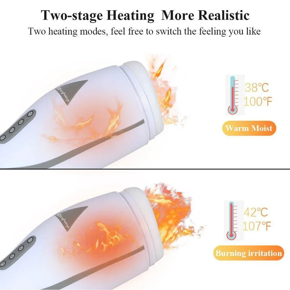 Buy Online Highest Quality Real Air Sucking Male Masturbators with Powerful Vibration Smart Heating Adult Masturbation Cup Vibrator Sex Toys for Men | Shop sex toys online for men, women and