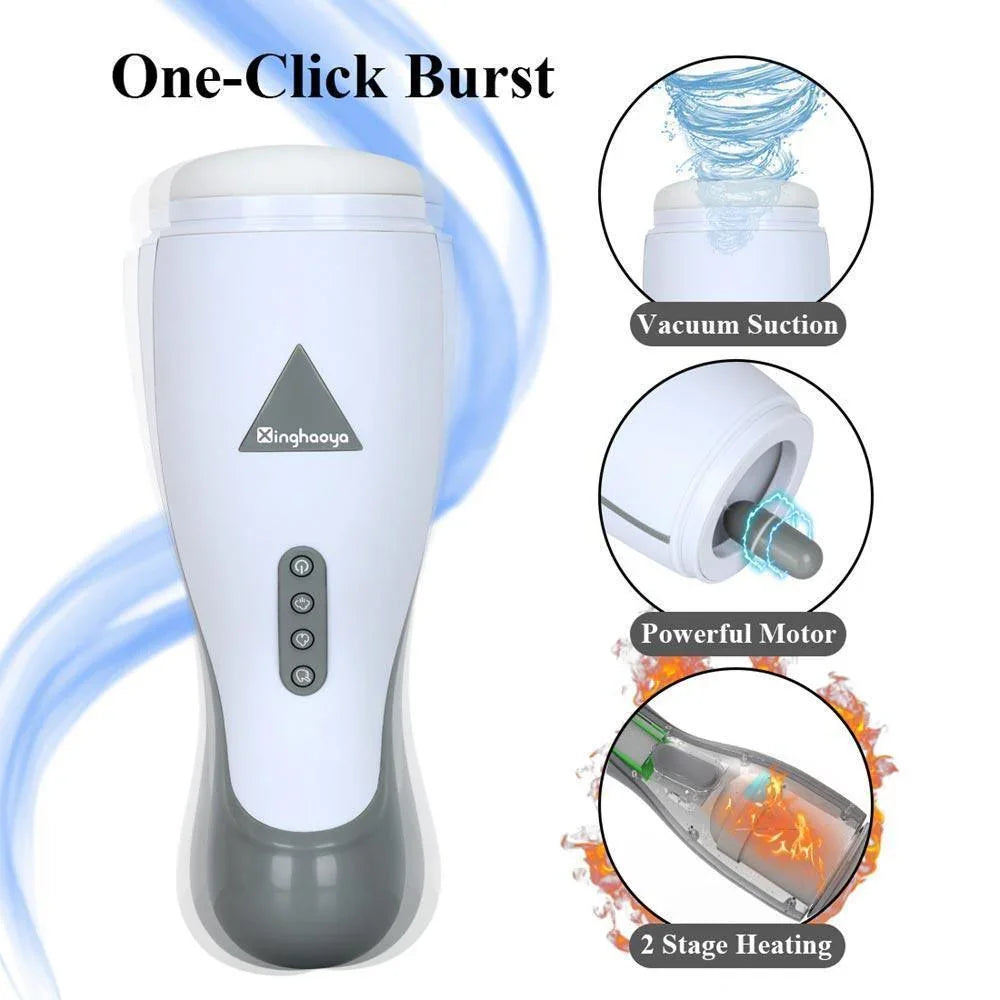Buy Online Highest Quality Real Air Sucking Male Masturbators with Powerful Vibration Smart Heating Adult Masturbation Cup Vibrator Sex Toys for Men | Shop sex toys online for men, women and