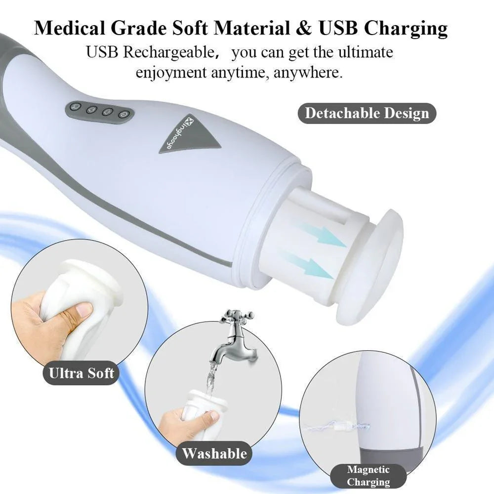 Buy Online Highest Quality Real Air Sucking Male Masturbators with Powerful Vibration Smart Heating Adult Masturbation Cup Vibrator Sex Toys for Men | Shop sex toys online for men, women and