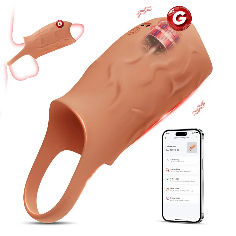 Xinghaoya APP Steuerung Vibrations Penis Sleeve Xinghaoya APP Steuerung Vibrations Penis Sleeve