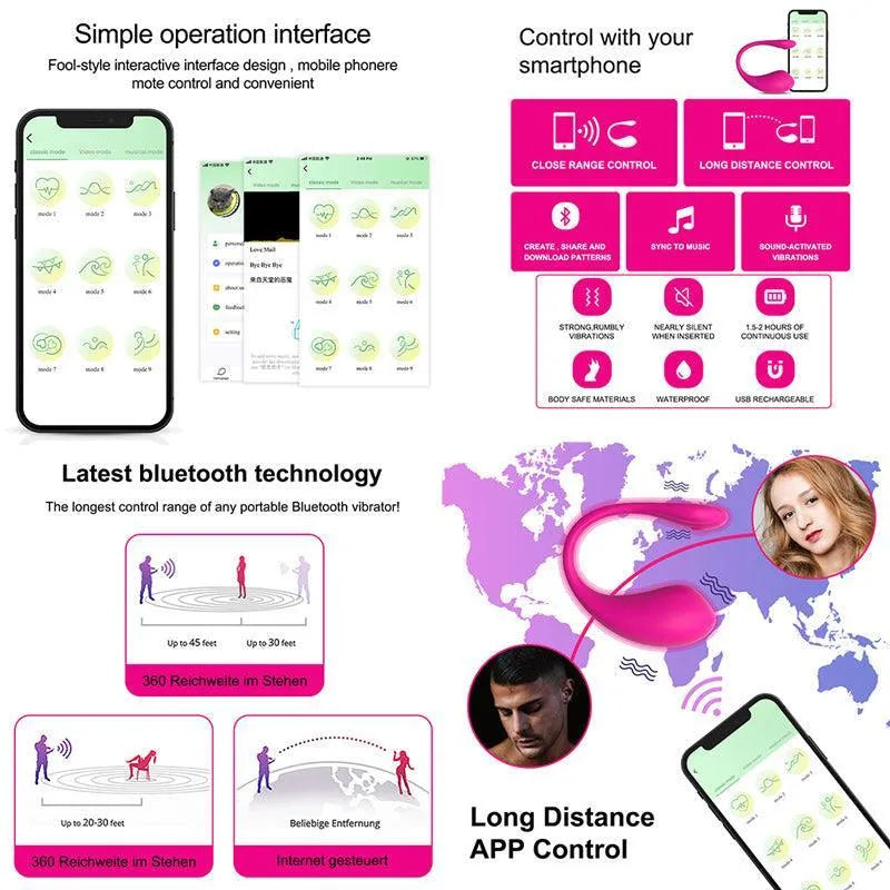 🔥🔥🔥App Remote Control Bluetooth Vibrator Sex Toys for Women Couples - xinghaoya official store