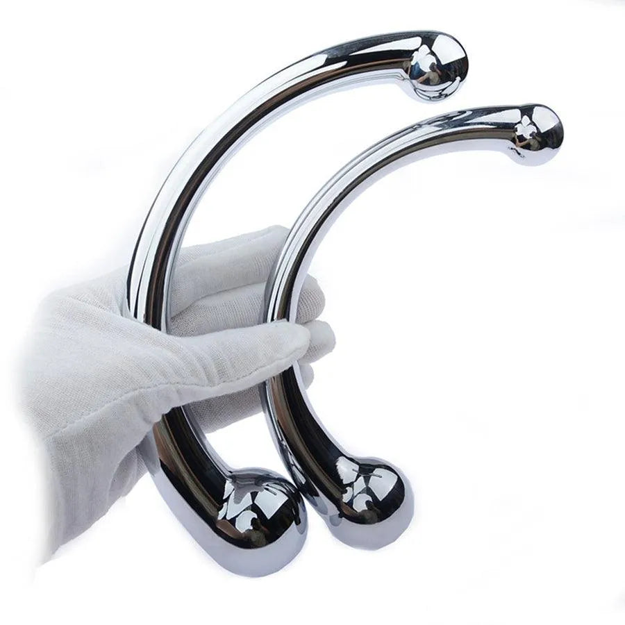 アナルディルド デュアルヘッドステンレススチールアナルディルド