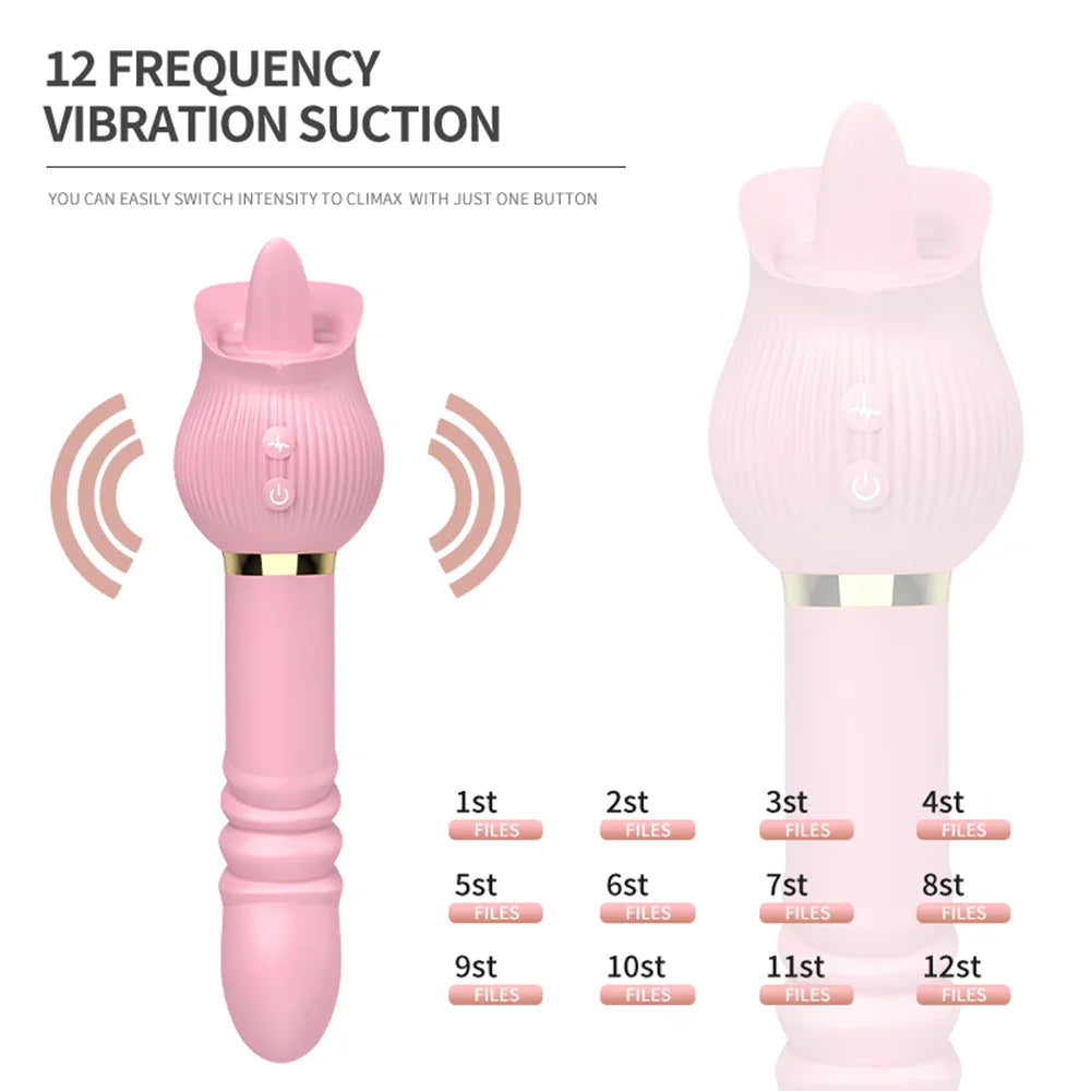 rose toy for women amazon Amazon.com: Rose Vibrator Tongue Licking Oral Sex Toy for Women, 2 in 1  Double Sided G Spot Clitoral Vibrator Adult Sex Toy for Woman : Health &  Household main image 1