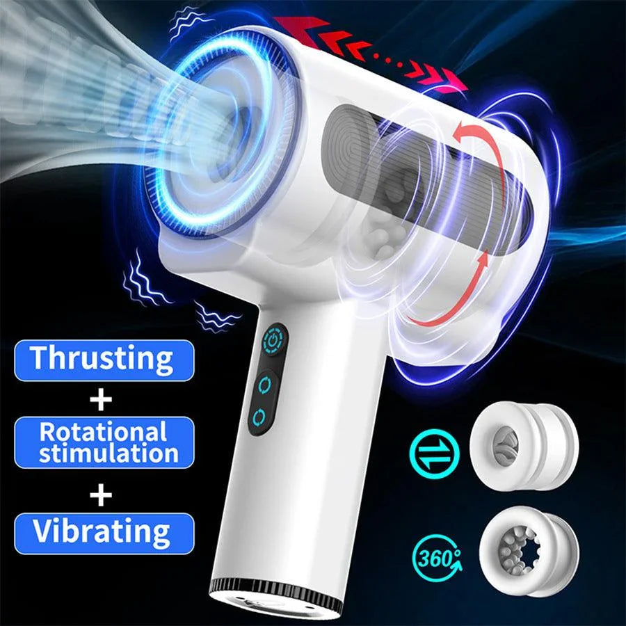 male masturbator rotating Lurevibe Thrusting Rotating Sucking Deep-throat Male Masturbator main image 0