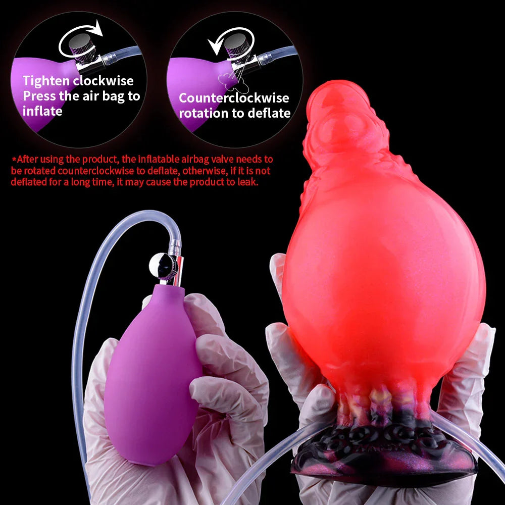Xinghaoya Silicone Squirting Inflatable Butt Plug
