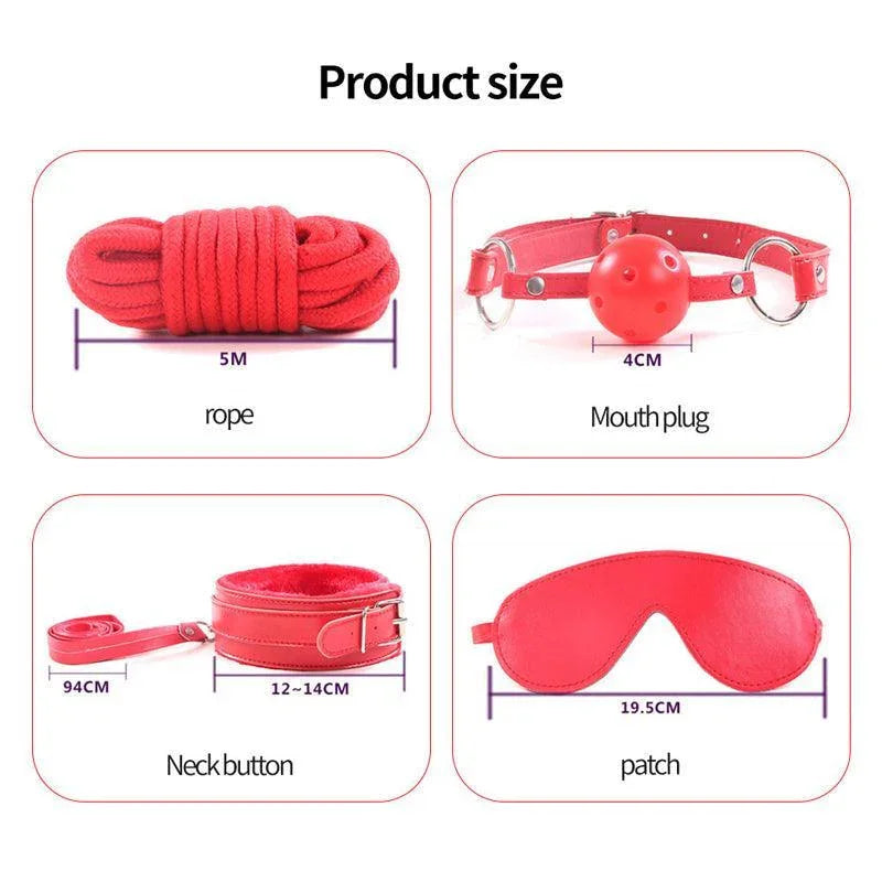 Leather BDSM Sexual Bondage Toys Sets for Extreme Kinky Sex - xinghaoya official store