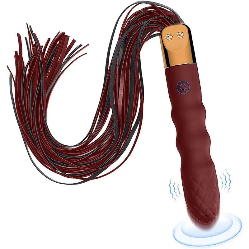 Leather Flogger Vibrator Whip Toy for Couples Xinghaoya Leather Flogger Vibrator Whip Toy for Couples Xinghaoya