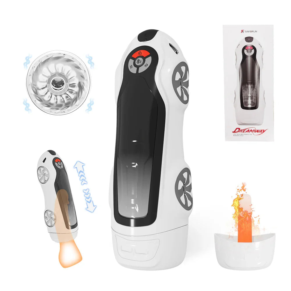 sex man toy Tifforun Spaceship 9 Vibration Sucking Heating Voice Masturbator Cup