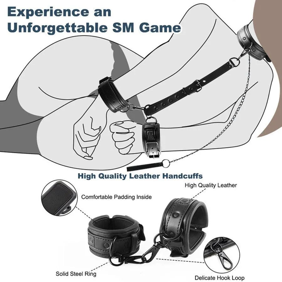 PU Leather Sex Bondage Set Xinghaoya PU Leather Sex Bondage Set Xinghaoya