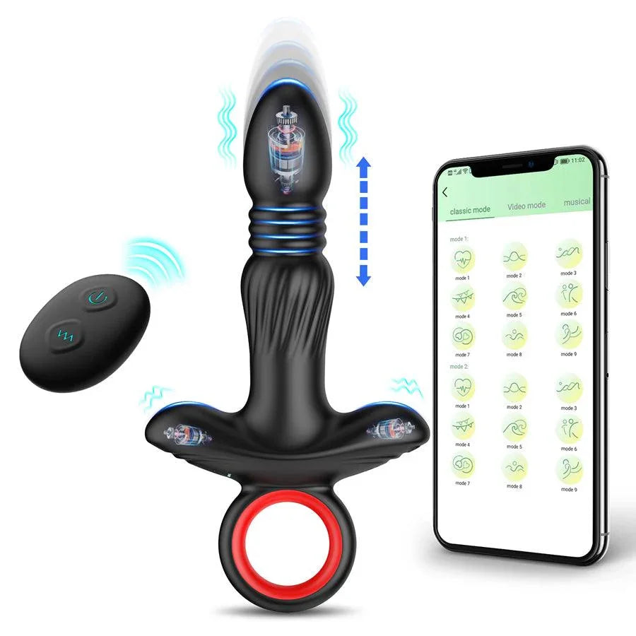 Remote Bluetooth Thrusting Butt Plug Vibrator Xinghaoya Remote Bluetooth Thrusting Butt Plug Vibrator Xinghaoya