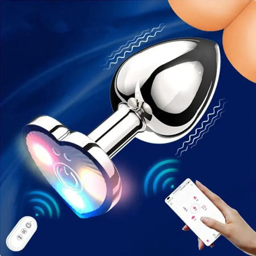 Remote Control Bluetooth Metel Butt Plug Vibrator Xinghaoya Remote Control Bluetooth Metel Butt Plug Vibrator Xinghaoya