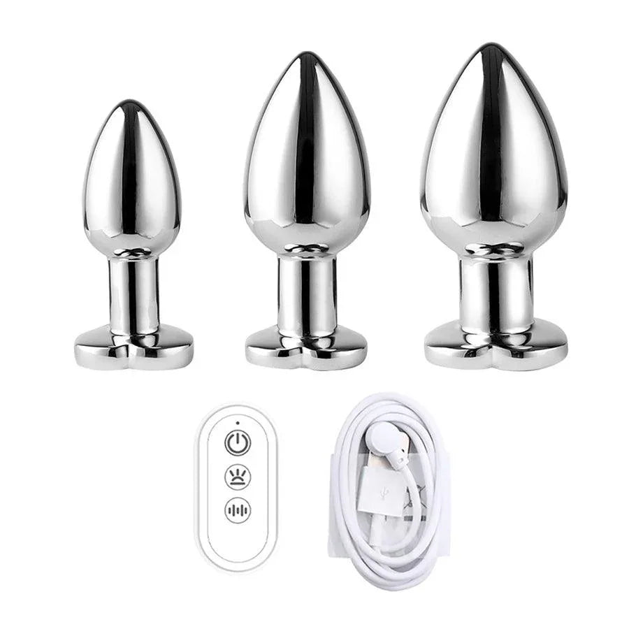 Remote Control Bluetooth Metel Butt Plug Vibrator Xinghaoya Remote Control Bluetooth Metel Butt Plug Vibrator Xinghaoya
