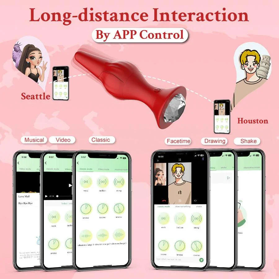 Remote Control Diamond Vibrating Butt Plug Xinghaoya Remote Control Diamond Vibrating Butt Plug Xinghaoya