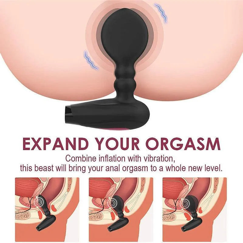 Remote Control inflatable butt plug gay prostate vibrator - xinghaoya official store