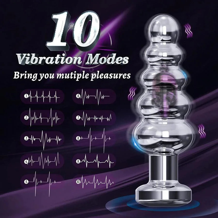 Remote Control Metal Vibrating Anal Butt Plug Sex Toys - xinghaoya official store