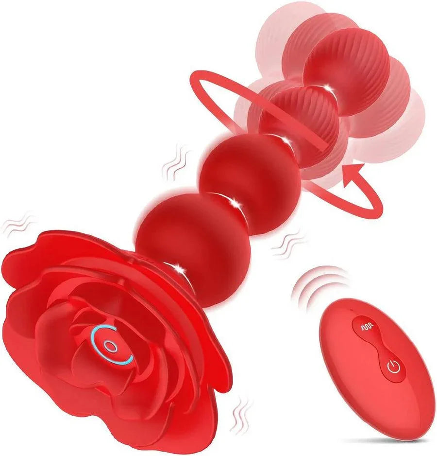 Vibromasseur perles anales fleur de rose tlcommand Xinghaoya Vibromasseur perles anales fleur de rose tlcommand Xinghaoya