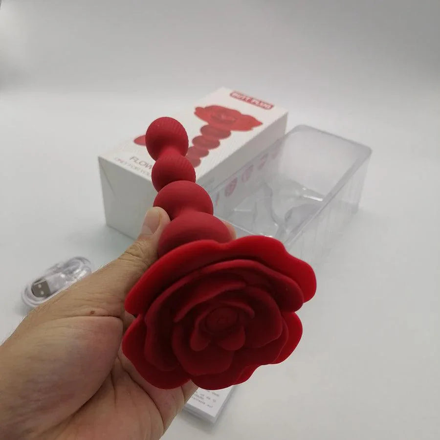 Vibromasseur perles anales fleur de rose tlcommand Xinghaoya Vibromasseur perles anales fleur de rose tlcommand Xinghaoya