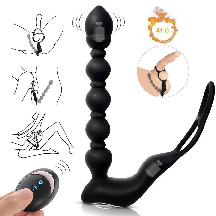 Remote Control Vibrating Anal Beads With Penis Ring Xinghaoya Remote Control Vibrating Anal Beads With Penis Ring Xinghaoya
