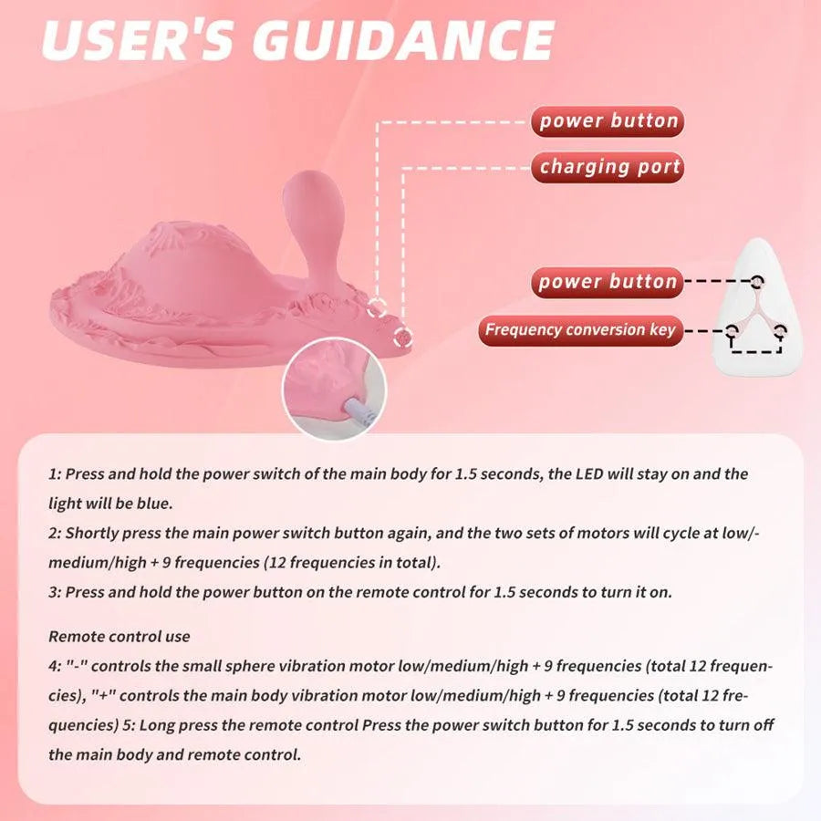 Remote Control Vibrating Pad for Clitoris Perineum - Xinghaoya