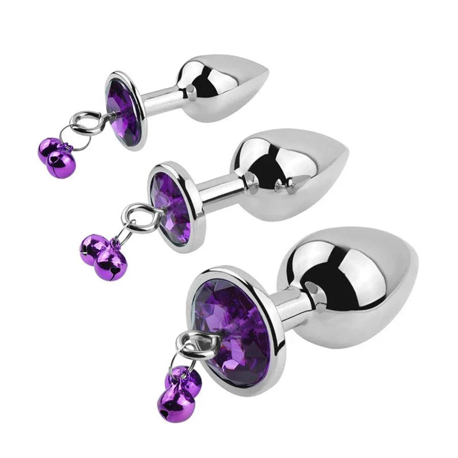 Stainless Steel Metal Butt Plugs with Bell Xinghaoya Stainless Steel Metal Butt Plugs with Bell Xinghaoya