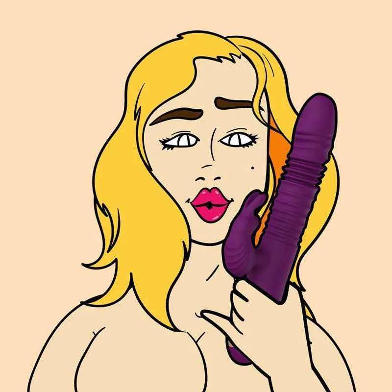 Thrusting Dildoe Rabbit Vibrator for Women - xinghaoya official store