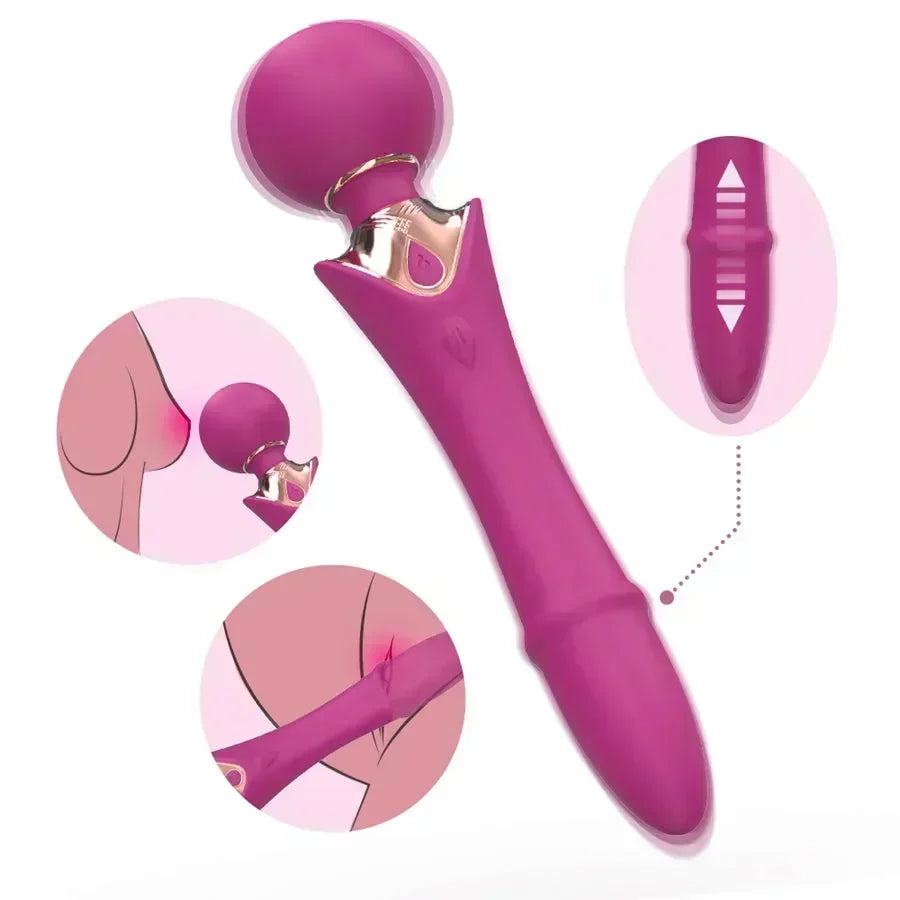 Xinghaoya Dual Head Thrusting Wand Vibrator Xinghaoya Dual Head Thrusting Wand Vibrator