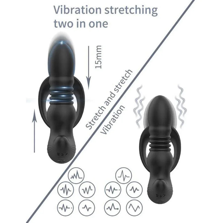 Wireless Thrusting Prostate Massager with Cock Ring  Xinghaoya