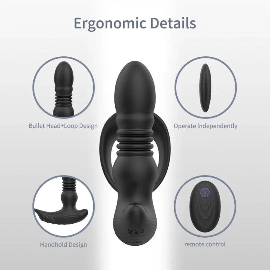 Wireless Thrusting Prostate Massager with Cock Ring – Xinghaoya
