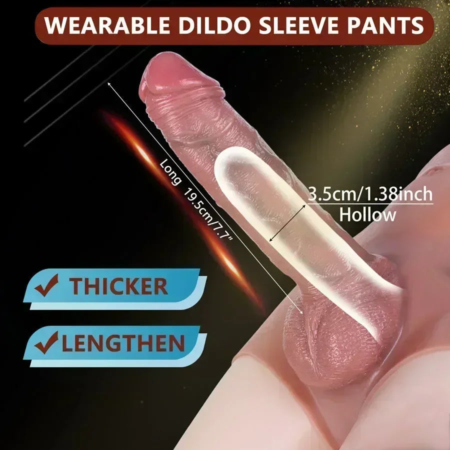 Xinghaoya 10 inch hollow strap on dildo with thickness and length dimensions.