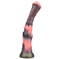 Xinghaoya 10-inch pure silicone horse dildo with red and black marbled effect