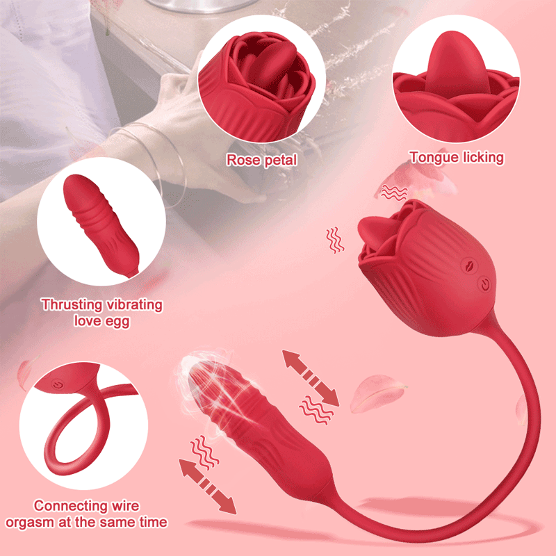 2-In-1 Rose Vibrator for Women Xinghaoya 2-In-1 Rose Vibrator for Women Xinghaoya