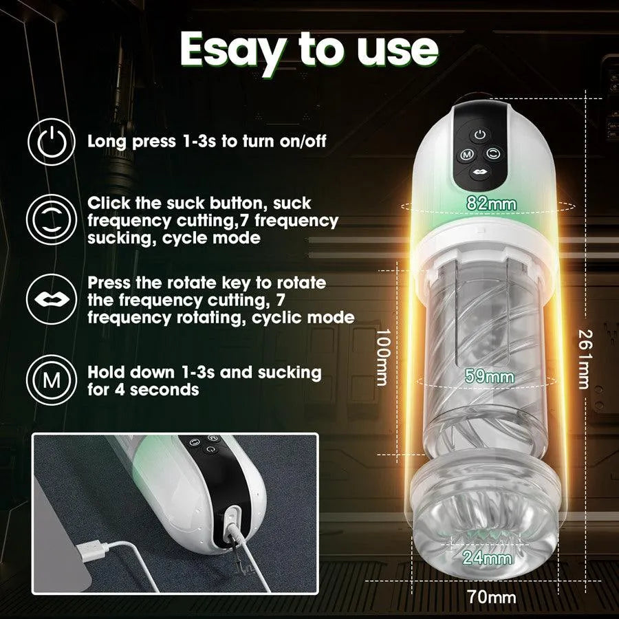 2-In-1 Sucking Rotating Penis Enlargement Pump Toy Xinghaoya 2-In-1 Sucking Rotating Penis Enlargement Pump Toy Xinghaoya