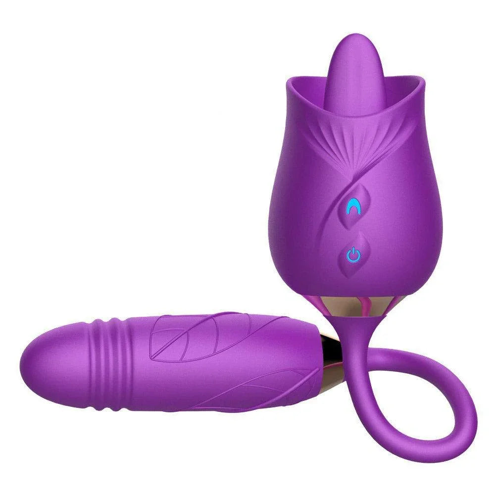 3 in 1 Rose Tongue Clit Licking Sex Toy With Thrusting Vibrator Xinghaoya 3 in 1 Rose Tongue Clit Licking Sex Toy With Thrusting Vibrator Xinghaoya