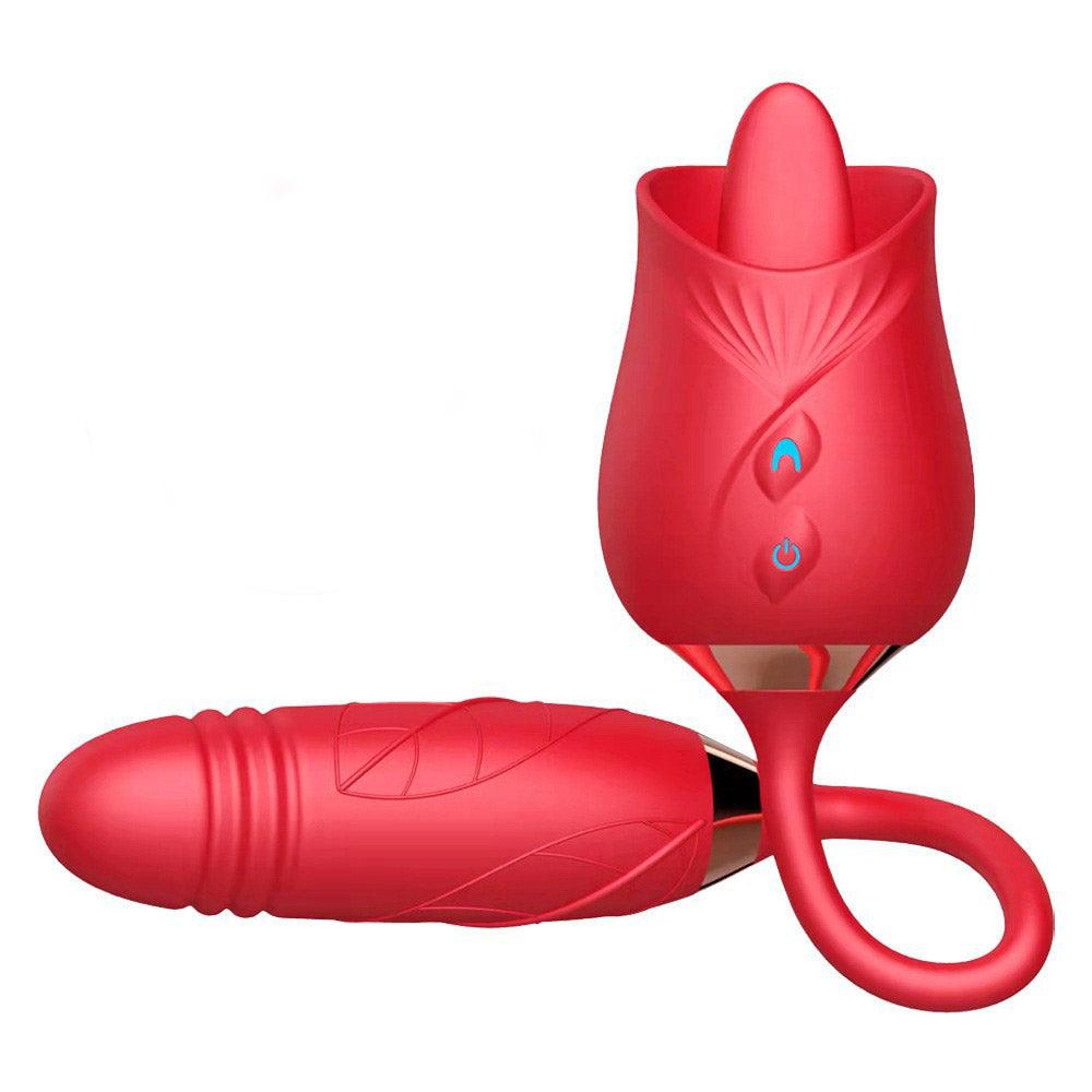 🔥🔥🔥3-in-1 Tongue Clit Licking Toy With Thrusting Vibrator - xinghaoya official store