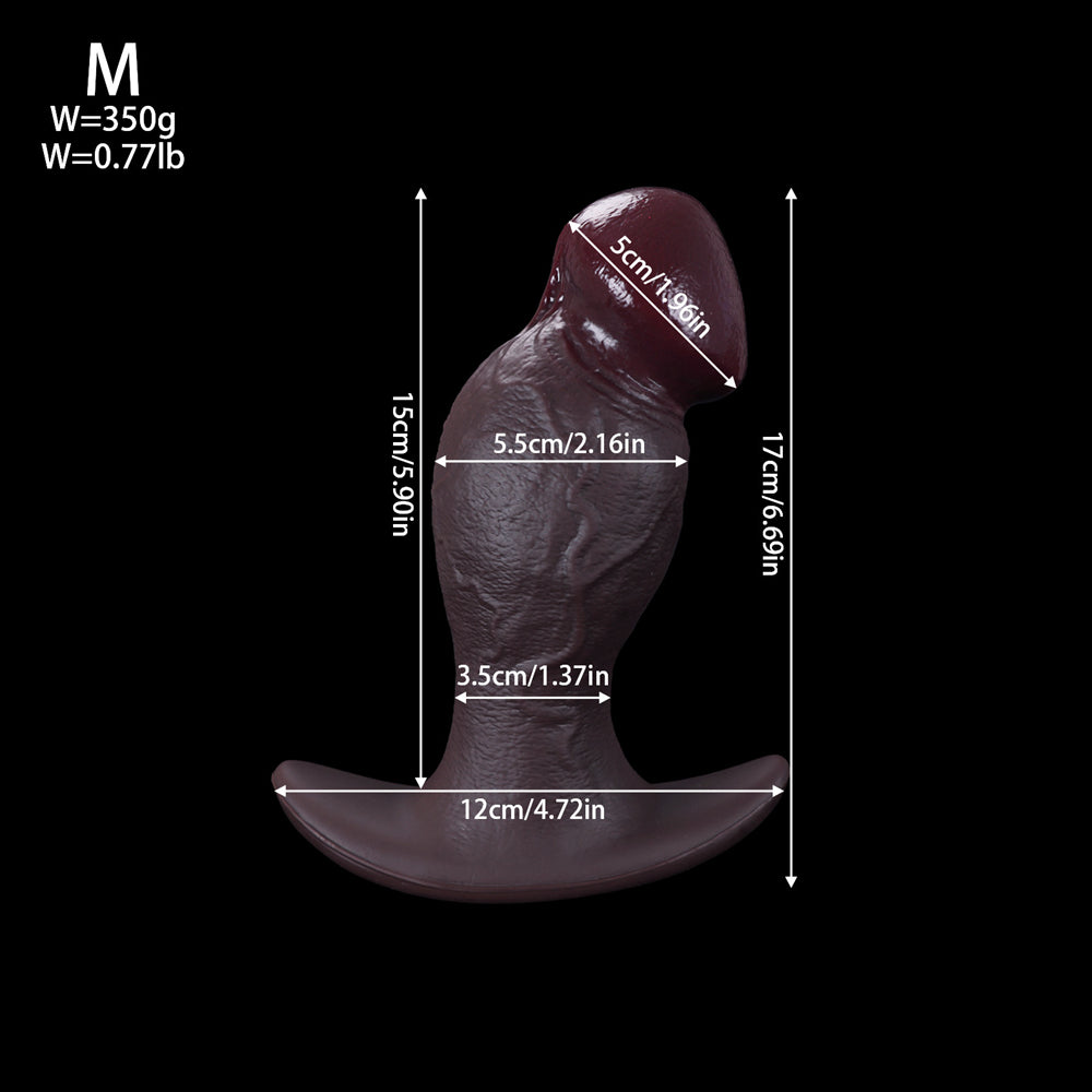 6.69 inch black anal dildo