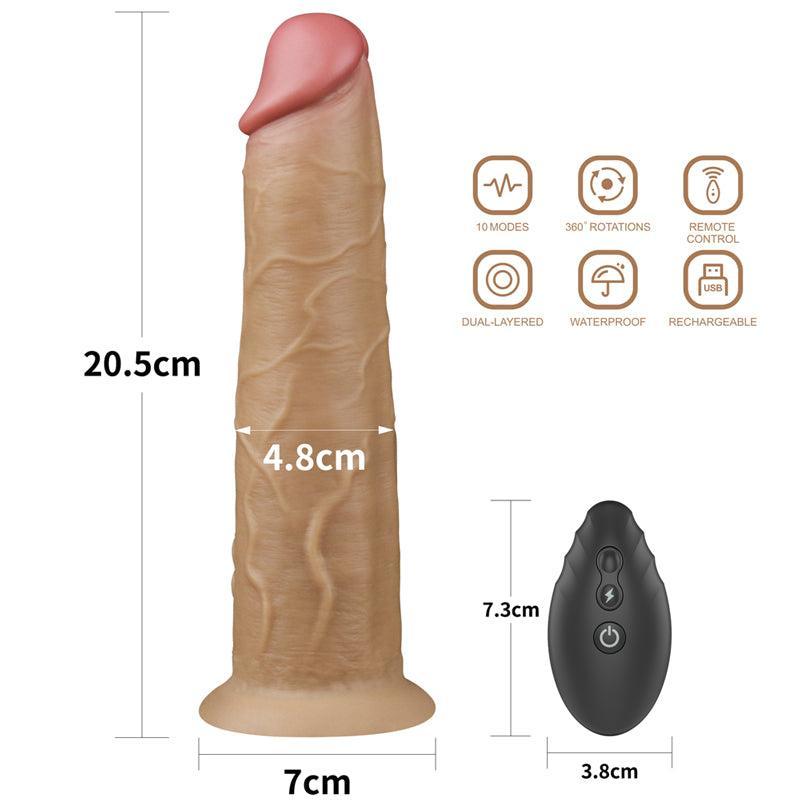 
                  
                    8 Inches Dual Layered Platinum Silicone Dildo Vibrator - xinghaoya official store
                  
                