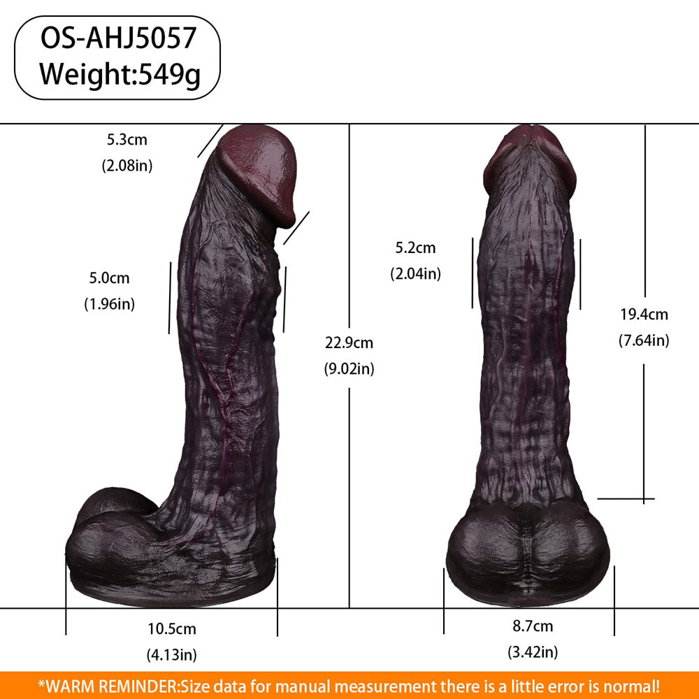 9 inch black dildo