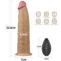 9 Inches Dual Layered Silicone Dildo Vibrator With Remote - xinghaoya official store