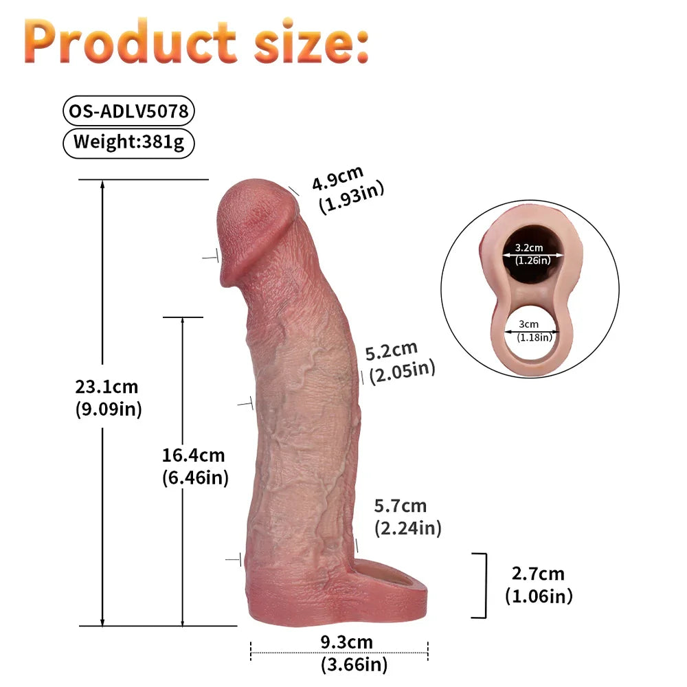 male vibrating sleeve 879u-0091 Xinghaoya Lifelike Vibrating Penis Sleeve