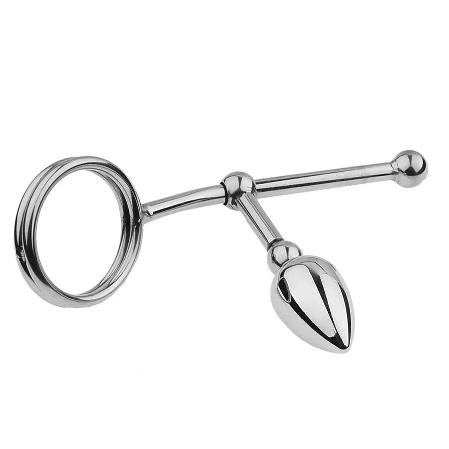 Adjustable Metal Anal Hook with Penis Ring Xinghaoya Adjustable Metal Anal Hook with Penis Ring Xinghaoya