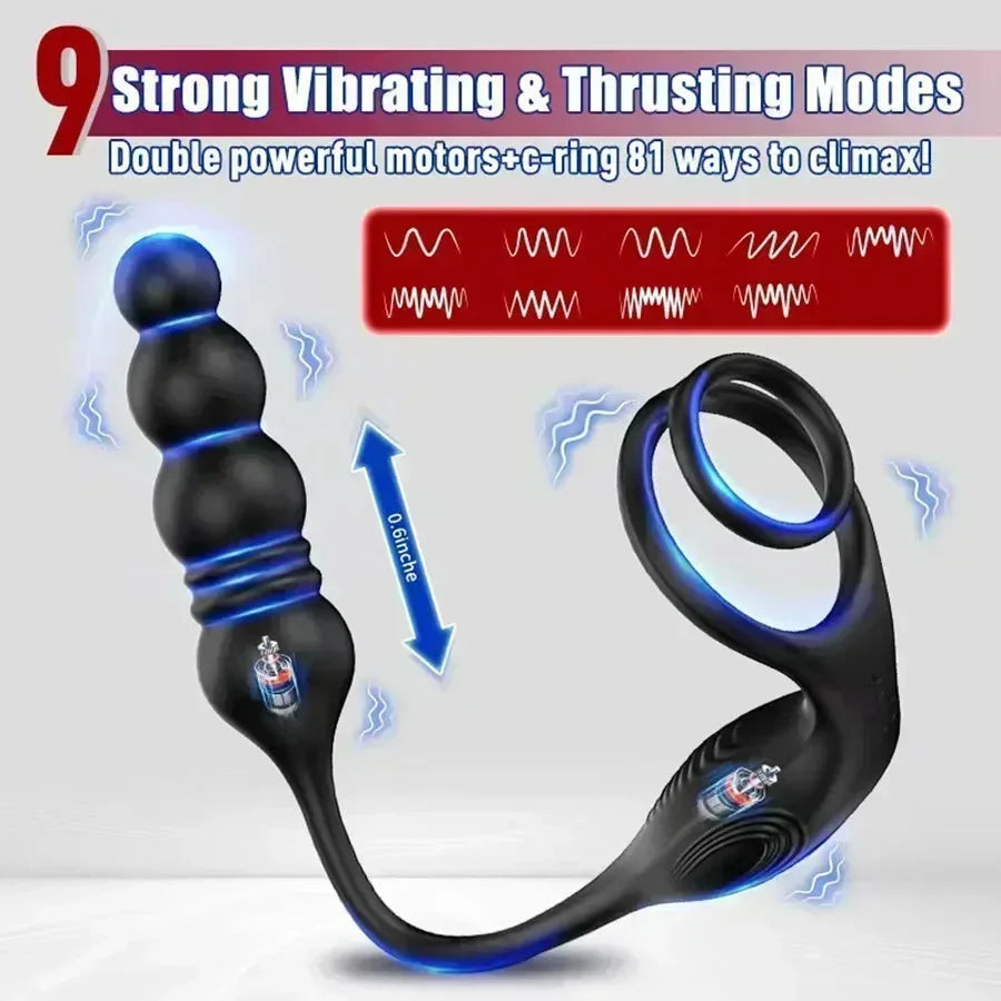 Fernbedienbares Analdildo mit Penisring Xinghaoya Fernbedienbares Analdildo mit Penisring Xinghaoya