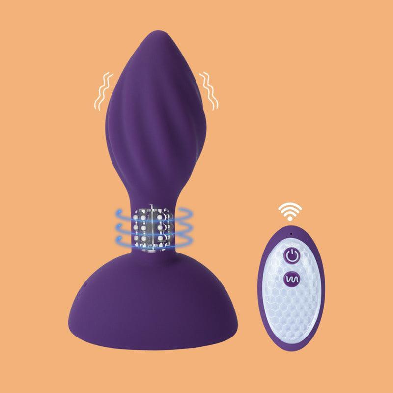 Bead Massage Vibrating Butt Plug With Remote - xinghaoya official store
