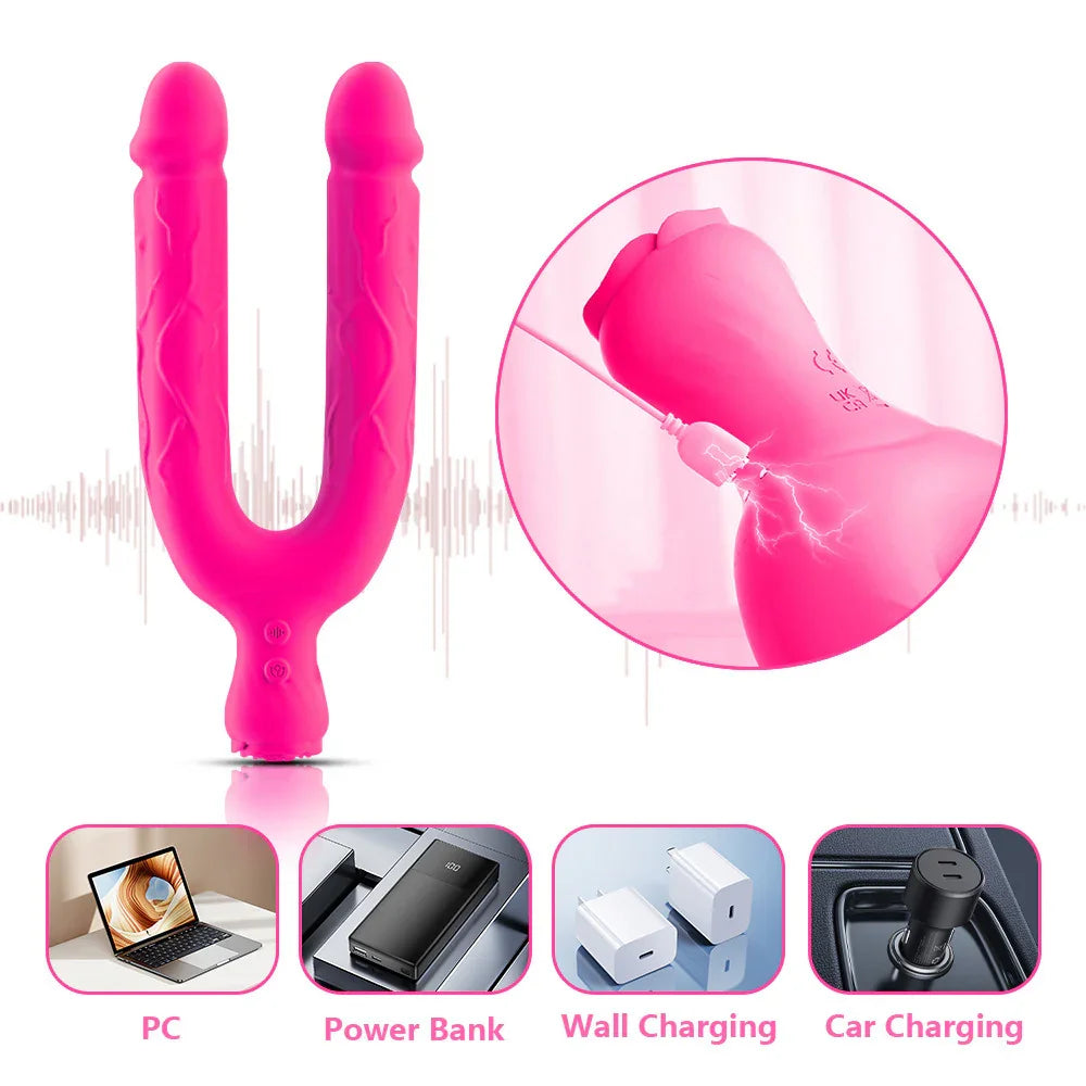 Xinghaoya Vibrierender realistischer Doppel-Dildo